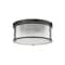 Z-Lite Carnaby Flush Mount, 4-Light, 18 In.W x 8.25 In.H, Matte Black/Clear Ribbed 7504FR18-MB - alternate 6
